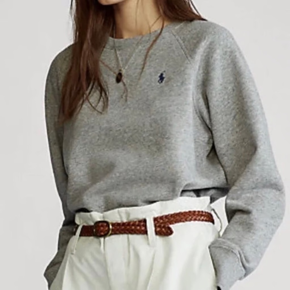 Polo Ralph Lauren Pony Logo Sweatshirt - Grey / Heather - Women XL - Picture 3 of 9